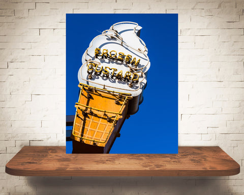 Ice Cream Sign Photograph