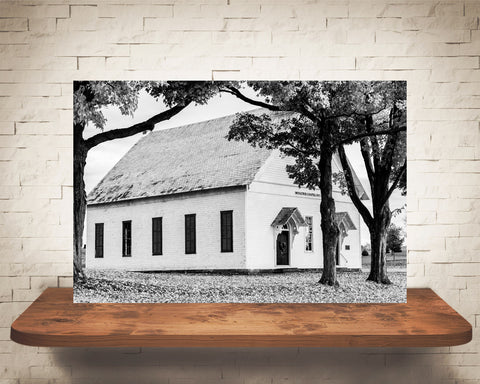 Fall Church Photograph Black White