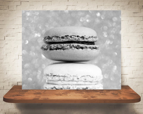 Macaron Photograph Black White