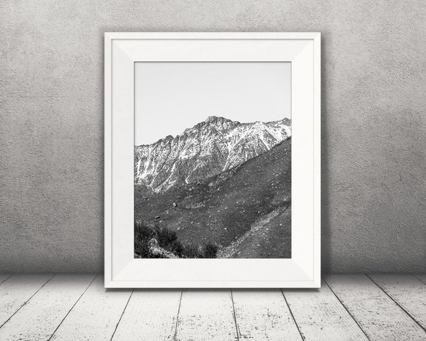 Mountain Photograph Black White