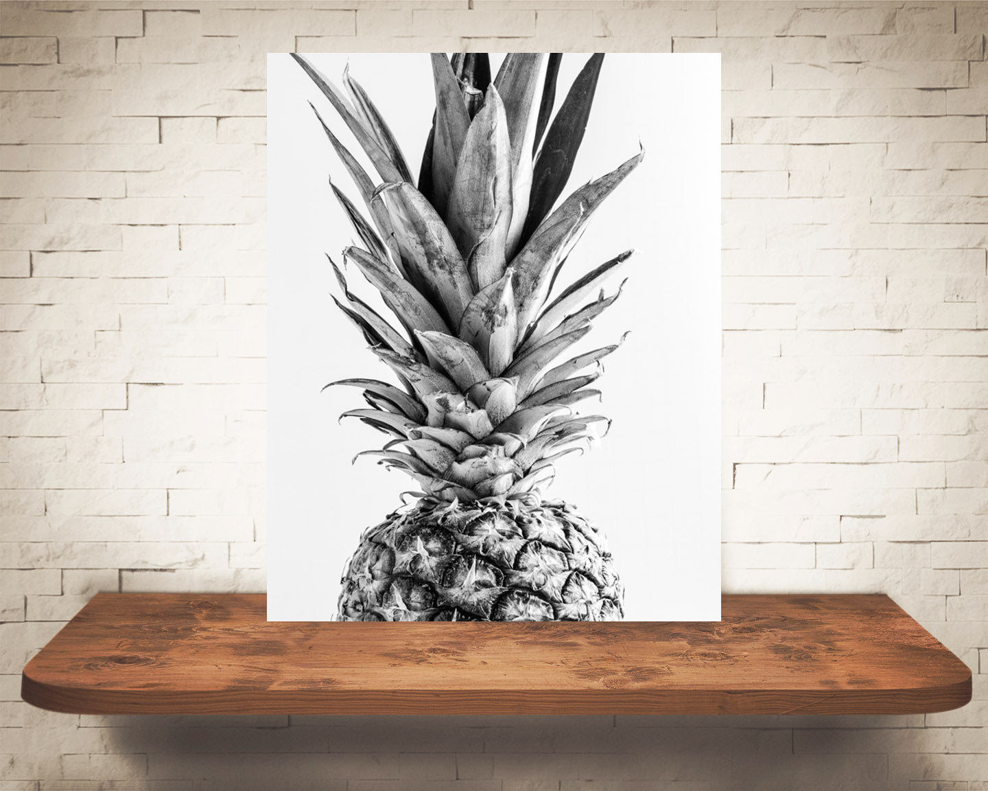 Pineapple Photograph Black White