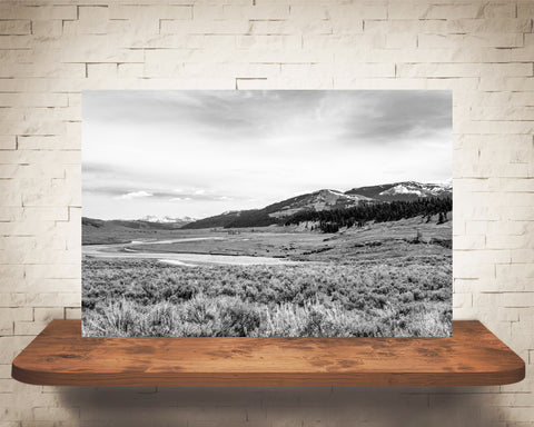 Yellowstone River Photograph Black White